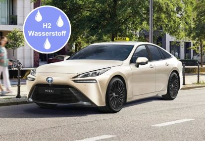 Toyota Mirai als erstes Wasserstoffauto im Taxi Bereich